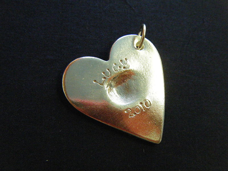 Splash of Colour baby silver heart pendant